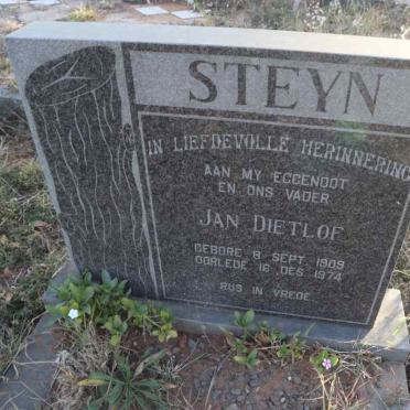 STEYN Jan Dietlof 1909-1974