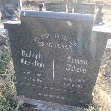 ZUYDAM Rudolph Christian, van 1922-1993 & Lewisa Jakoba 1925-2014