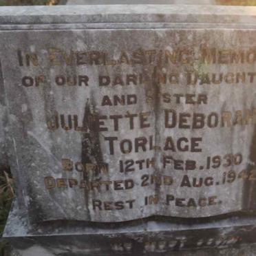 TORLAGE Juliette Deborah 1930-1942