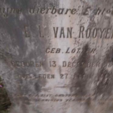 ROOYEN E.L., van nee LOTTER