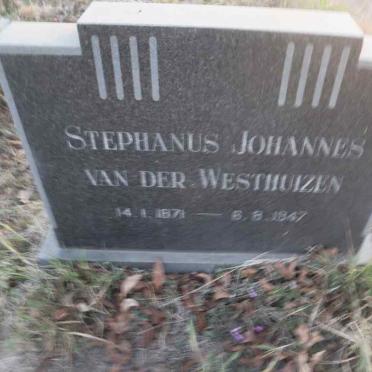 WESTHUIZEN Stephanus Johannes, van der 1871-1947