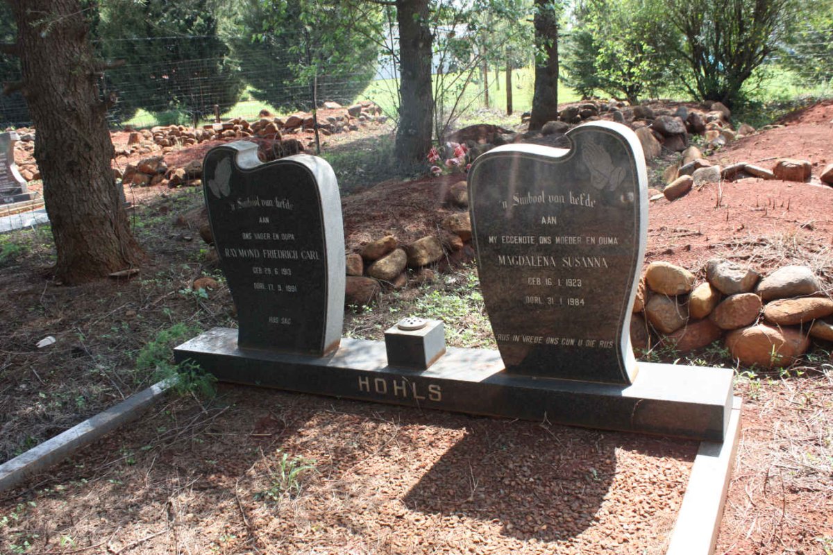 HOHLS Raymond Friedrich Carl 1913-1991 &amp; Magdalena Susanna 1923-1984