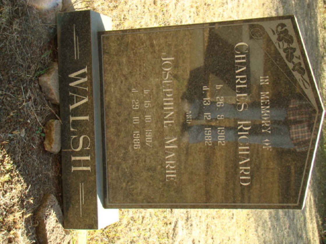 WALSH Charles Richard 1902-1982 &amp; Josephine Marie 1907-1986