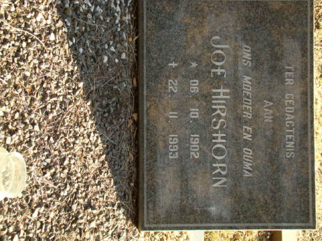 HIRSHORN Joe 1902-1993