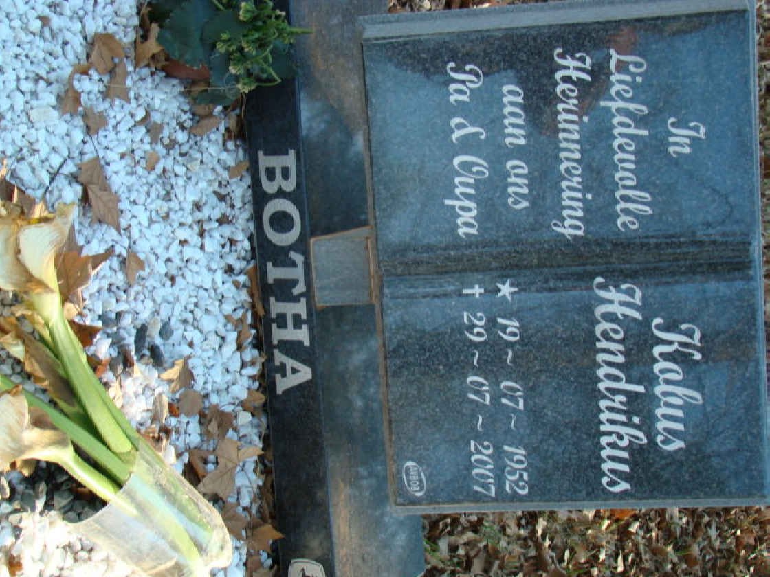BOTHA Kobus Hendrikus 1952-2007