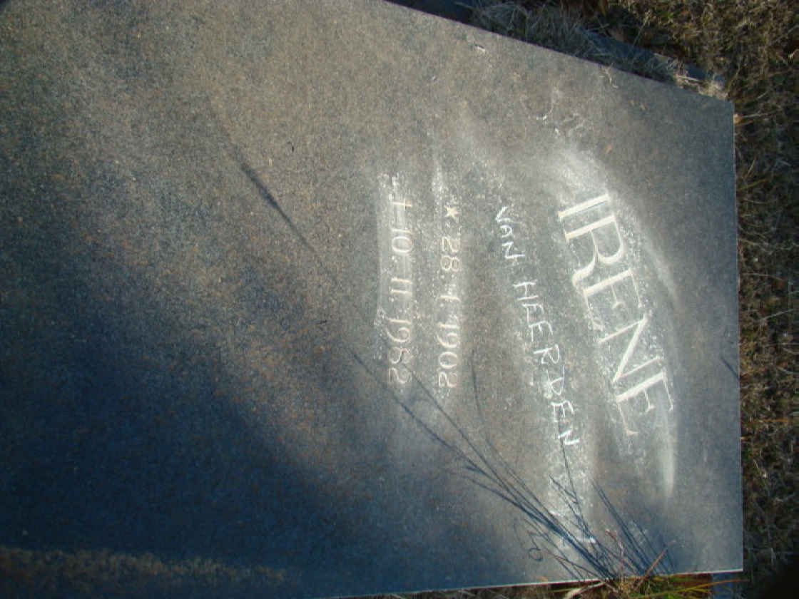 HEERDEN Irene, van 1902-1982