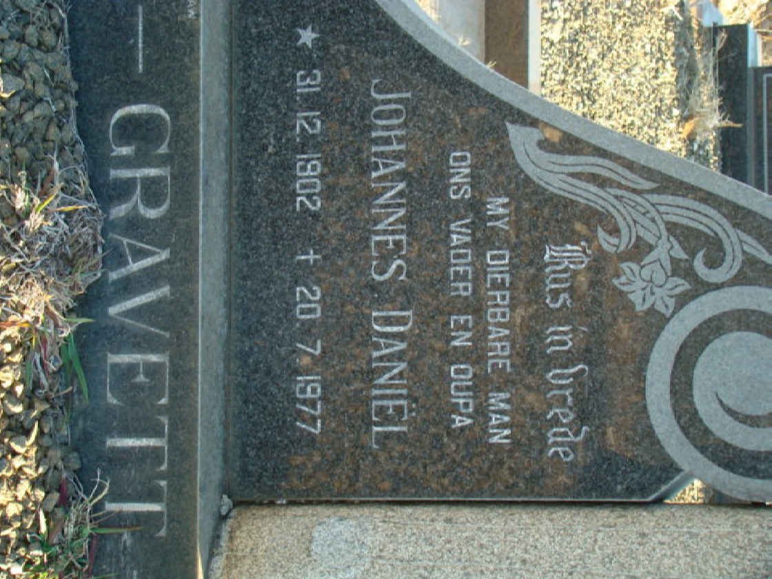 GRAVETT Johannes Daniel 1902-1977
