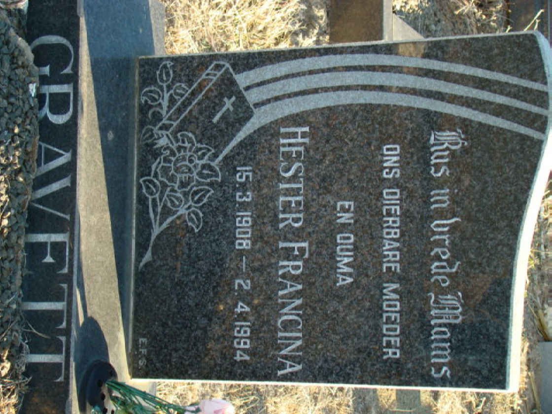 GRAVETT Hester Francina 1908-1994