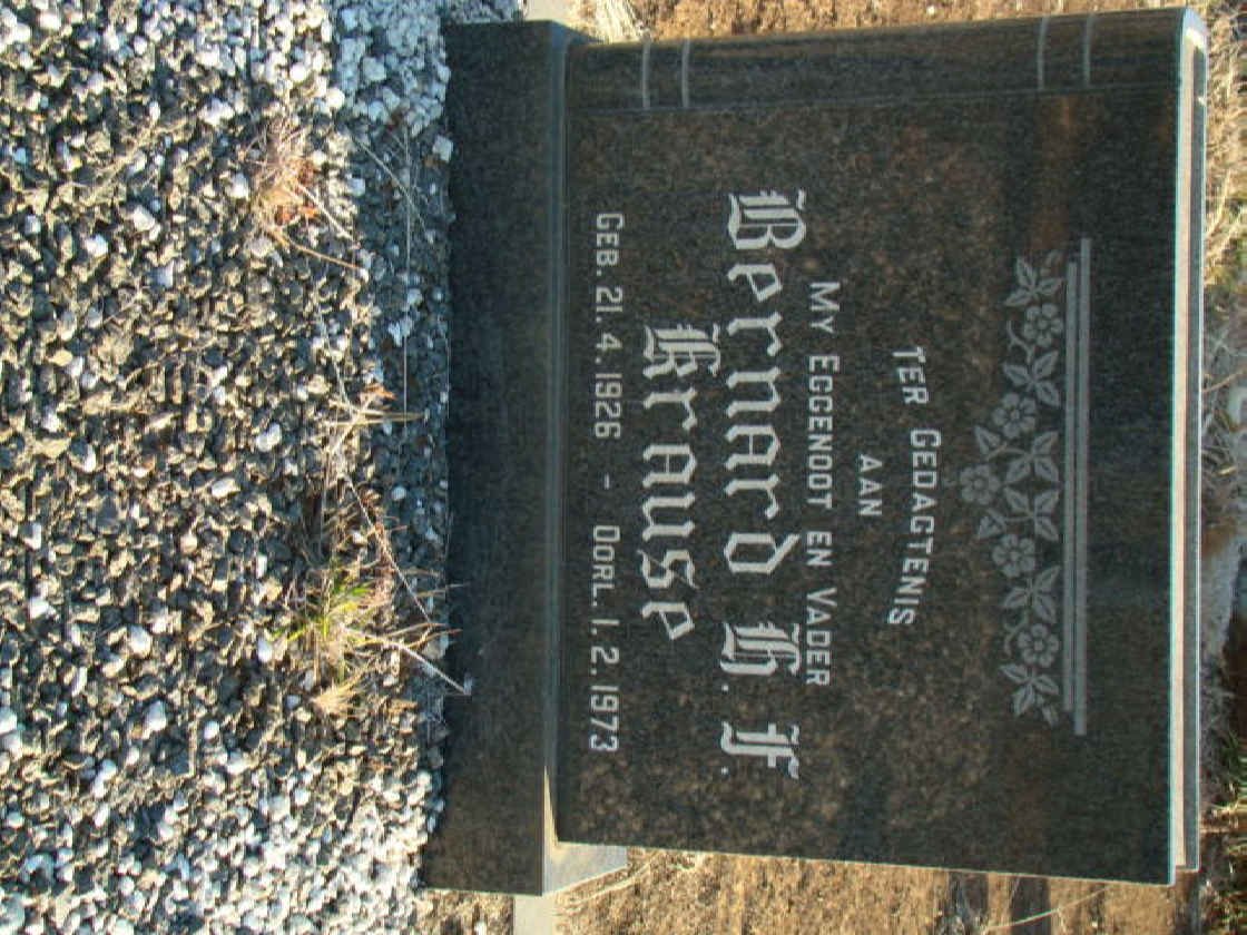 KRAUSE Bernard H.F. 1926-1973