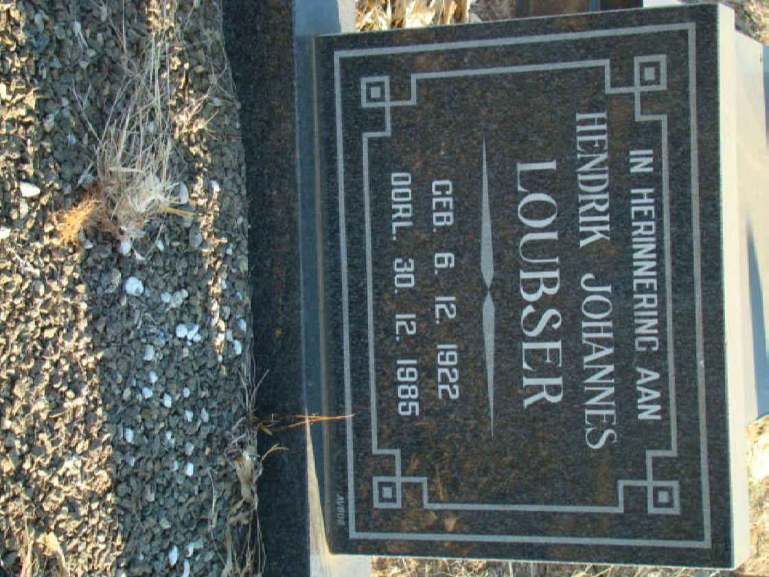 LOUBSER Hendrik Johannes 1922-1985