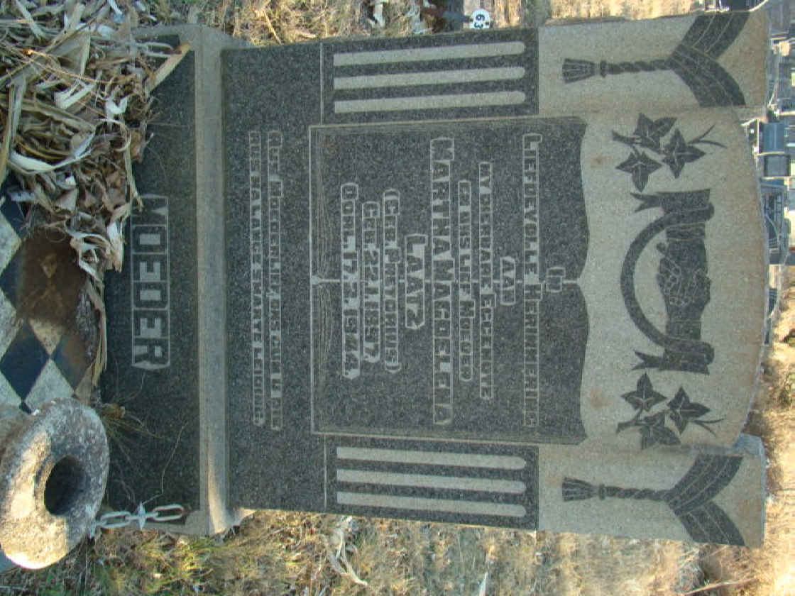 LAATZ Martha Magdelena nee PRETORIUS 1897-1944