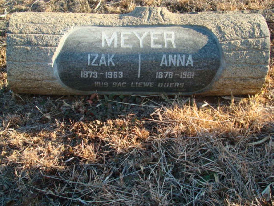 MEYER Izak 1873-1963 &amp; Anna 1878-1961