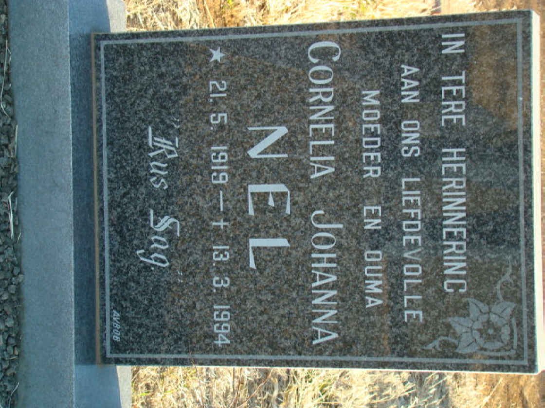NEL Cornelia Johanna 1919-1994