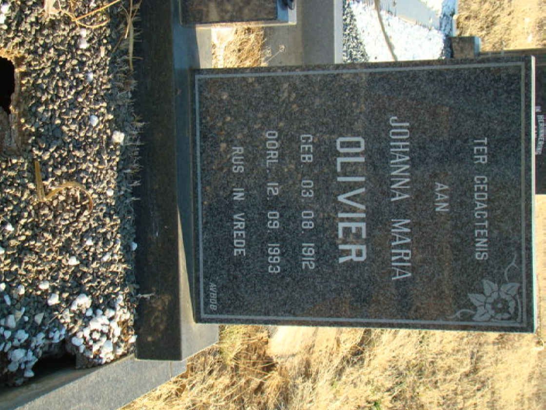OLIVIER Johanna Maria 1912-1993