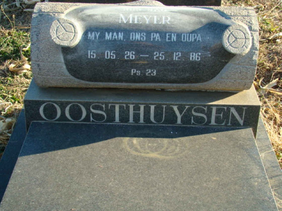 OOSTHUYSEN Meyer 1926-1986