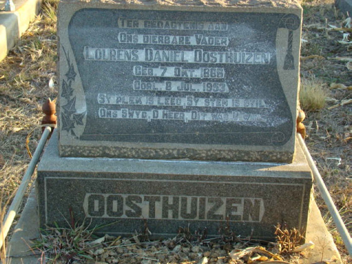 OOSTHUIZEN Lourens Daniel 1866-1953