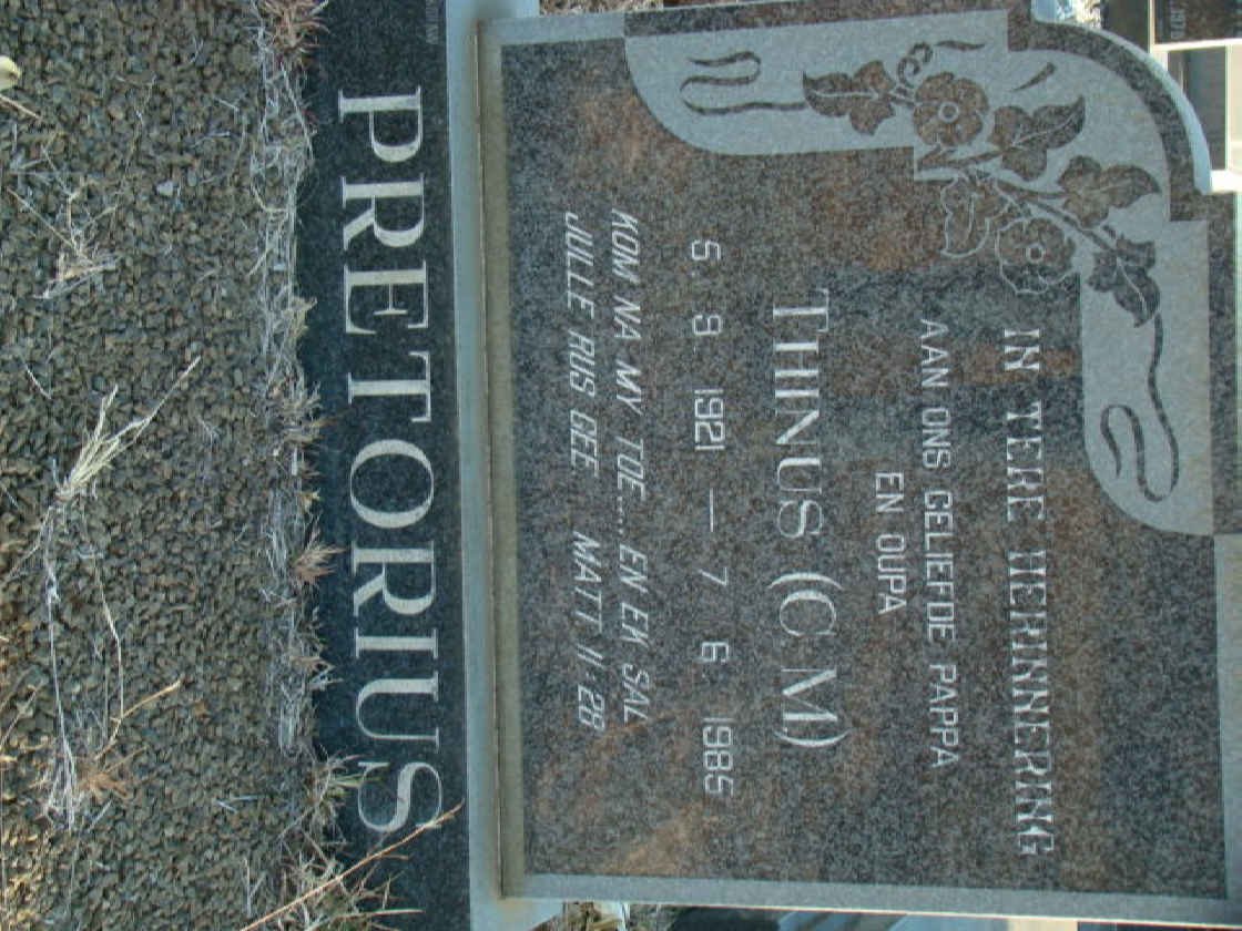 PRETORIUS C.M. 1921-1985