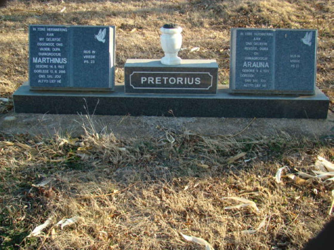 PRETORIUS Marthinus 1921-2006 &amp; Arauna