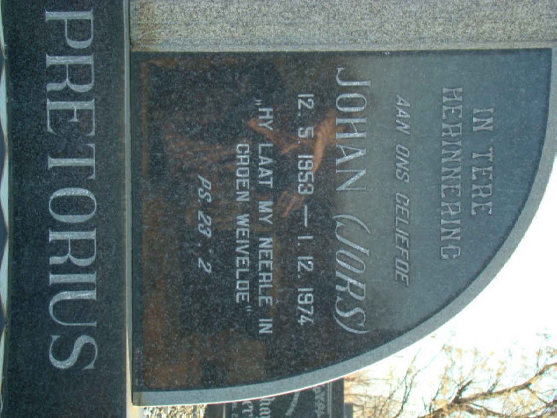 PRETORIUS Johan 1953-1974