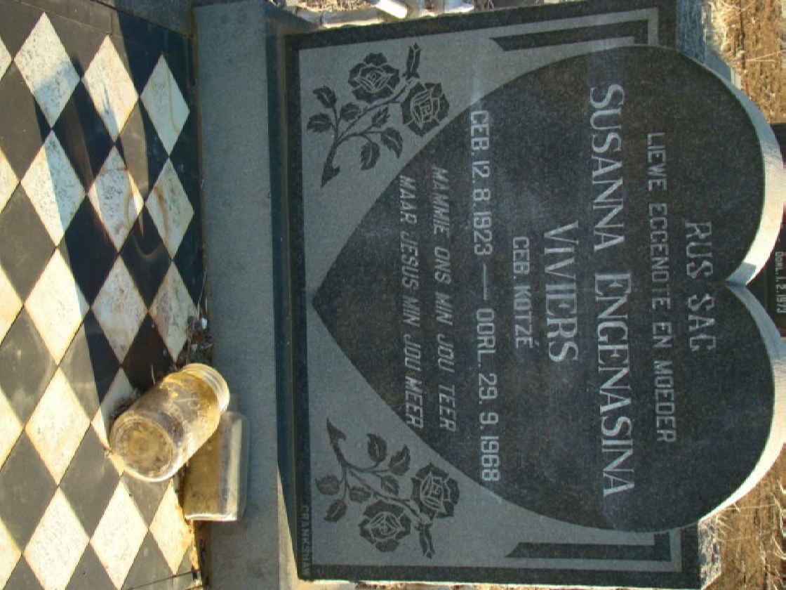 VIVIERS Susanna Engenasina nee KOTZE 1923-1968