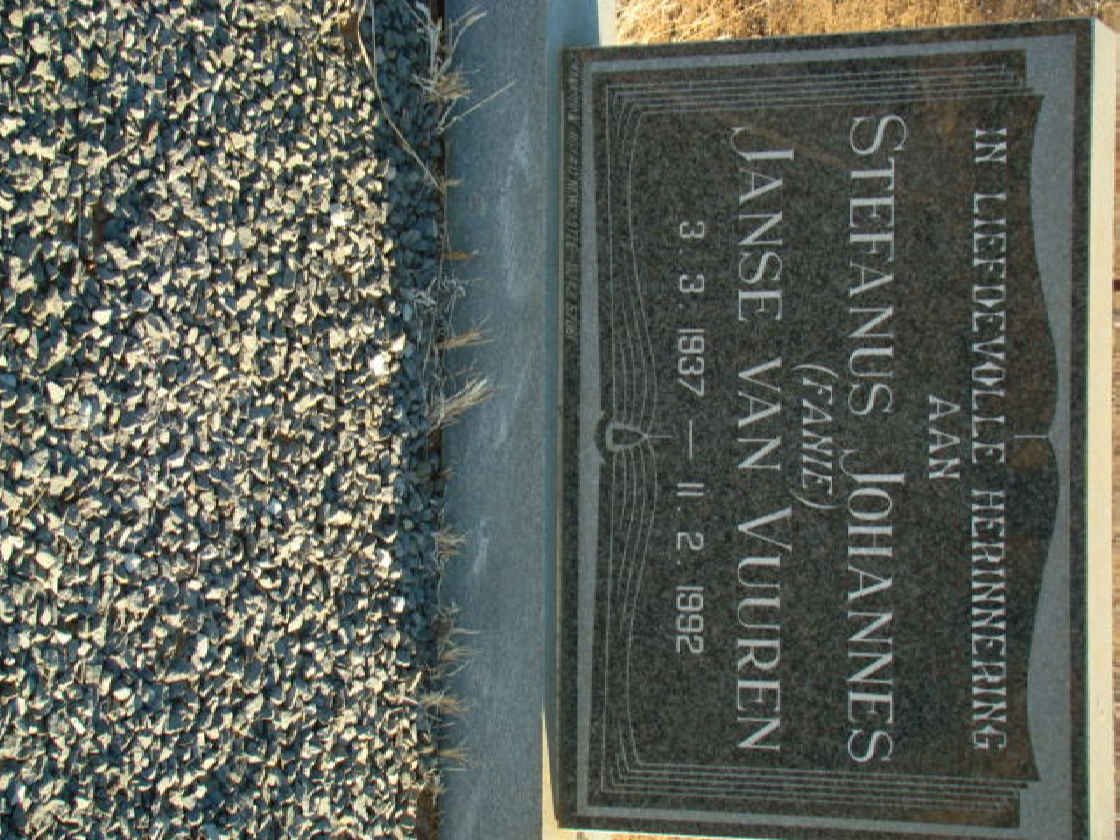 VUUREN Stefanus Johannes, Janse van 1937-1992