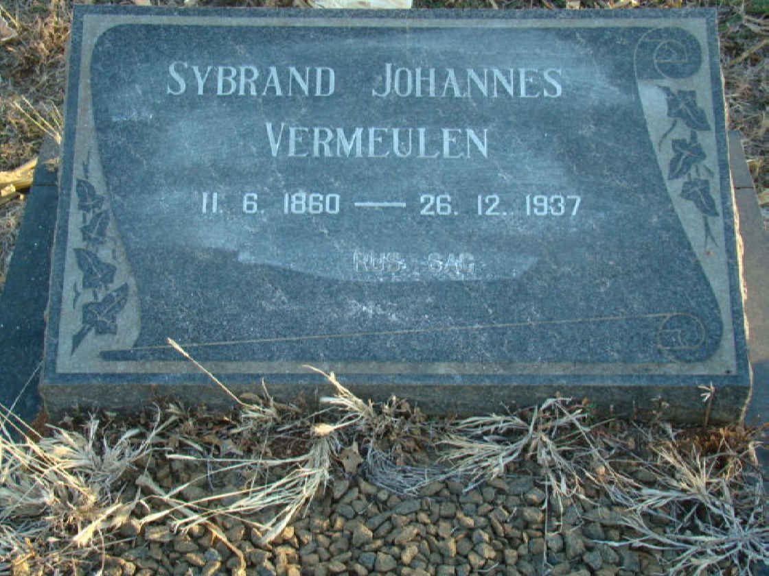VERMEULEN Sybrand Johannes 1860-1937
