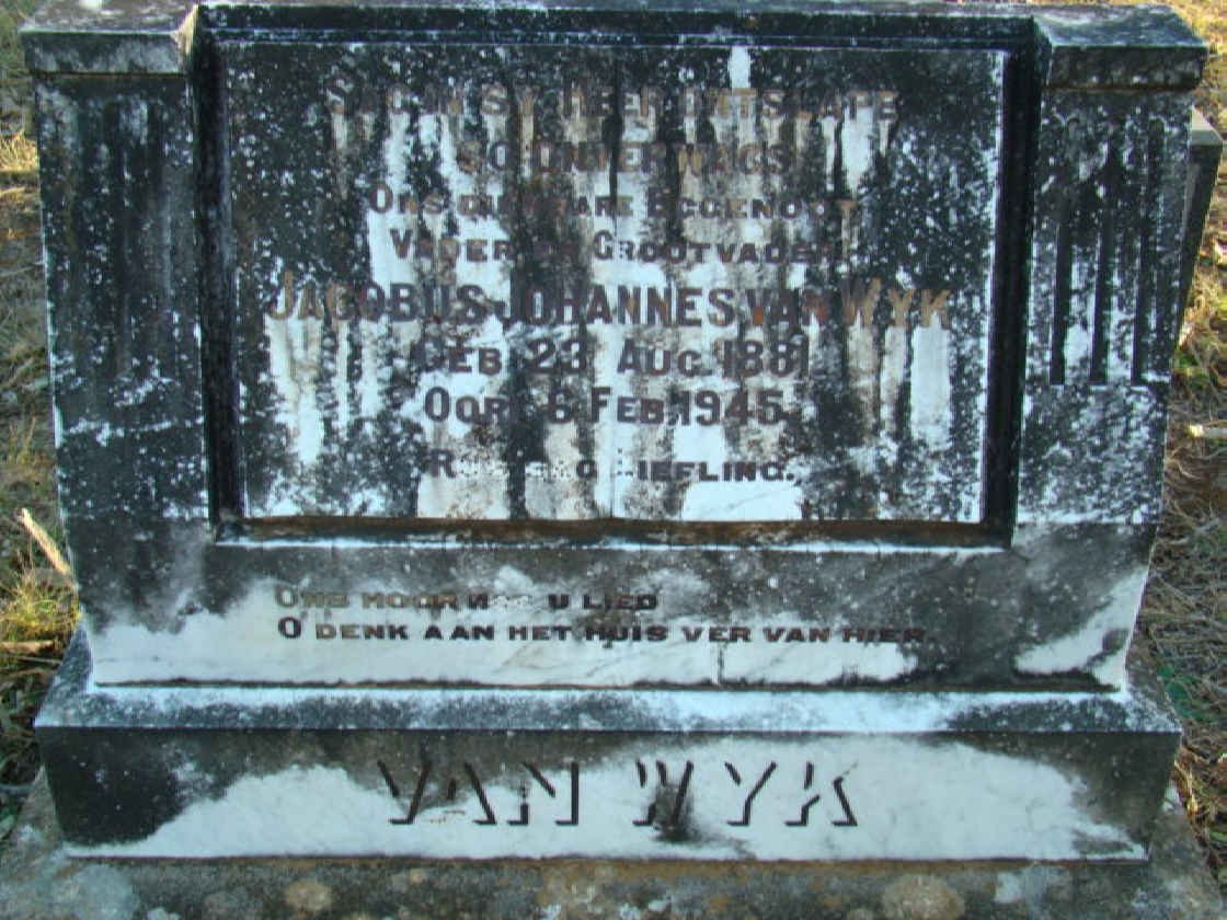 WYK Jacobus Johannes, van 1881-1945