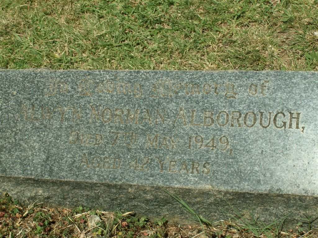 ALBOROUGH Alwyn Norman -1949