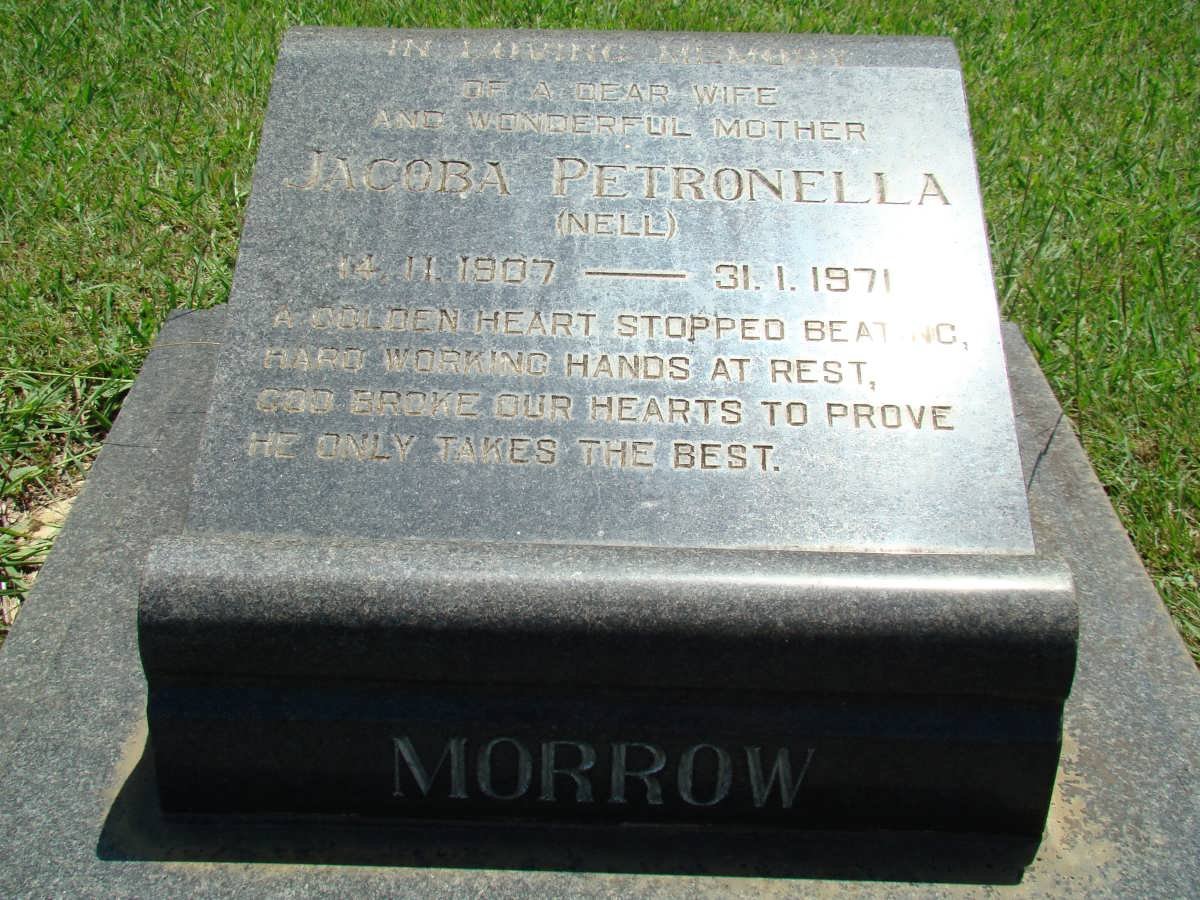 MORROW Jacoba Petronella nee NELL 1907-1971