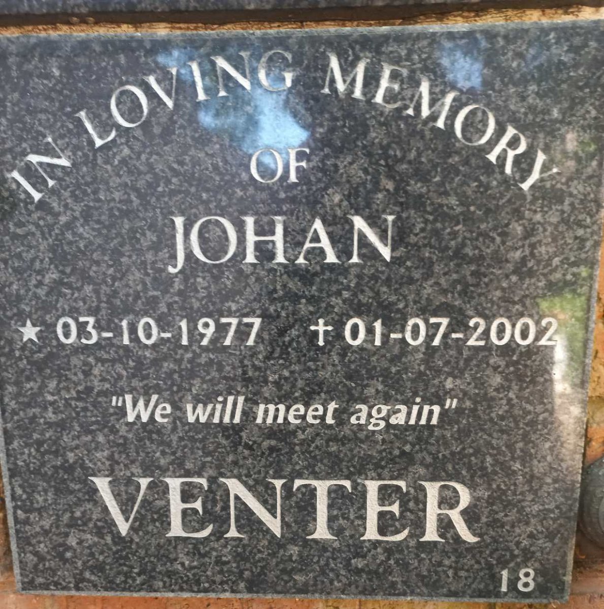 VENTER Johan 1977-2002
