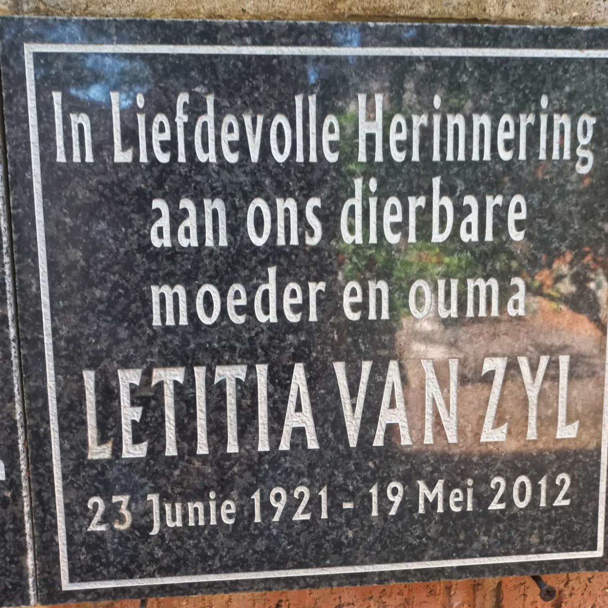 ZYL Letitia, van 1921-2012